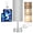 Silver-Grey, variant on HadinEEon 15.4" Table Lamp, 3 Way Dimmable Light Touch Lamp, USB C&A Fast Charging Ports, Fabric Shade Silver Base, for Bedroom, Living Room, Office
