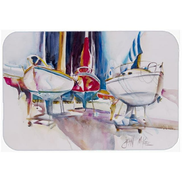 Carolines Treasures JMK1039CMT Sailboats In Dry Dock Kitchen & Bath Mat, 20 x 30
