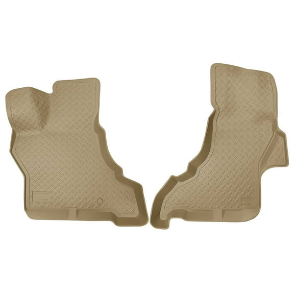 Husky Liners 33253 Classic Style Floor Liners Fit 1997-2025 Ford E-Series w/ Carpet Flooring Front Row 2-Pc Tan