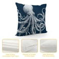 thumbnail image 4 of JEUXUS  Coastal Pillow Covers, Nautical Pillow Covers, Nautical Coastal Octopus Pillows Decorative Pillowcase Throw Pillow Cover , Ocean Beach Octopus for Sofa Bed Room Home Decor, 4 of 5