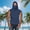 Dark Blue, variant on Unisex Sun Protective Hoodie with Face Mask, UPF Sleeveless Top for Men and Women, Ice Silk Outdoor Shirt for Fishing Hiking Running