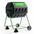 thumbnail image 2 of FCMP Outdoor HOTFROG 37 Gallon Dual Chamber Tumbling Composter Bin (2 Pack), 2 of 9