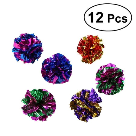 Ball Small Cats - Teaser Crinkle Balls Cat Toy, Assorted