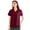 16# Wine, variant on Easy Care Scrub Tops for Woman Soft Stretch V Neck Top Scrubs with 3 Pockets Dark Blue S