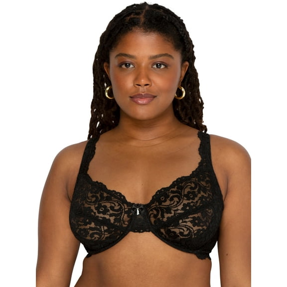 Smart & Sexy Womens Curvy Signature Lace Unlined Underwire Bra With Added Support, Style SA964