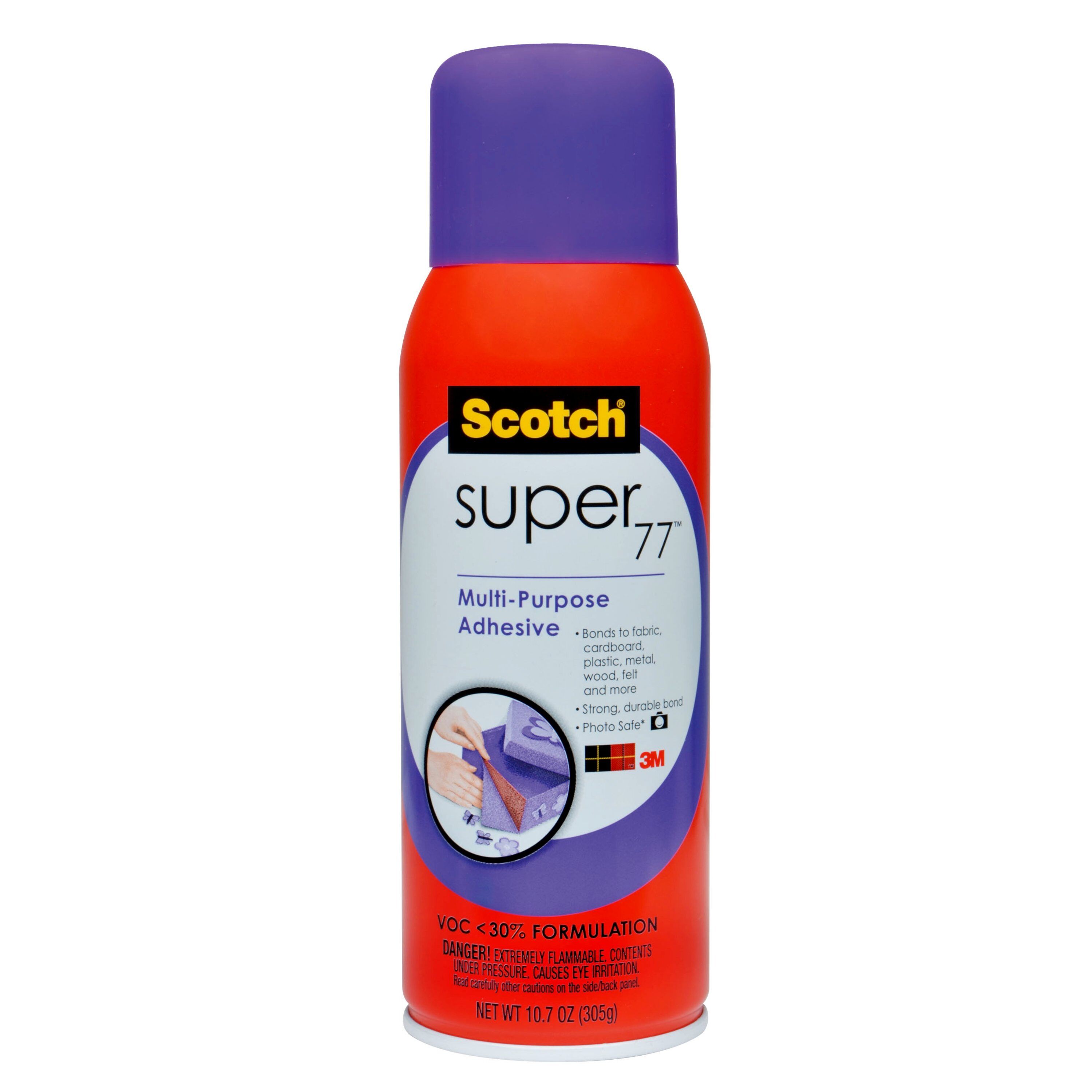 Scotch Super 77 Spray Adhesive, 10.75 oz., 12/case