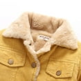 thumbnail image 4 of LFEOOST Toddler Boy Winter Corduroy Jacket Baby Girl Fall Lined Outwear Coat for 2-6 Years Yellow 6 Years, 4 of 6