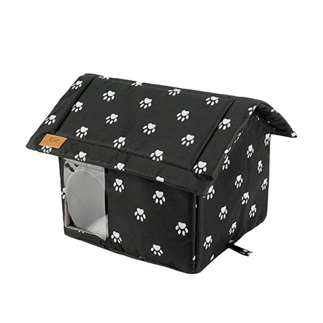 Refugio para gatos callejeros Capino, casa impermeable para exteriores, plegable, cálida cueva para mascotas para invierno, tienda de campaña para animales salvajes, cueva antideslizante para