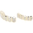 thumbnail image 1 of YISITIAN Gold Plated Hip Hop Alloy Teeth Set - Unisex Rapper Costume Teeth CA919-2083, 1 of 9