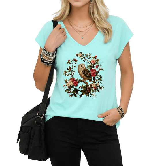 UNISHE Women's Dark Humor Graphic V-Neck T-Shirt Short Sleeve White Anti-Motivational Quote Tee