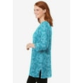 thumbnail image 3 of Woman Within Plus Size Perfect Printed Three-Quarter-Sleeve Scoopneck Tunic, 3 of 5