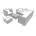 thumbnail image 2 of Veryke 8 Piece Patio Rattan Sectional Cushioned Sofa Set with Ottoman and Coffee Table, Brown, 2 of 9