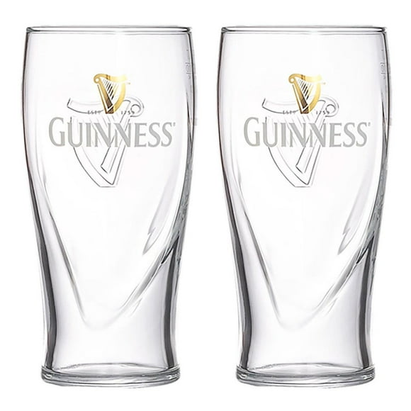 Guinness - Embossed Pint Glass Pack (2-Pack)