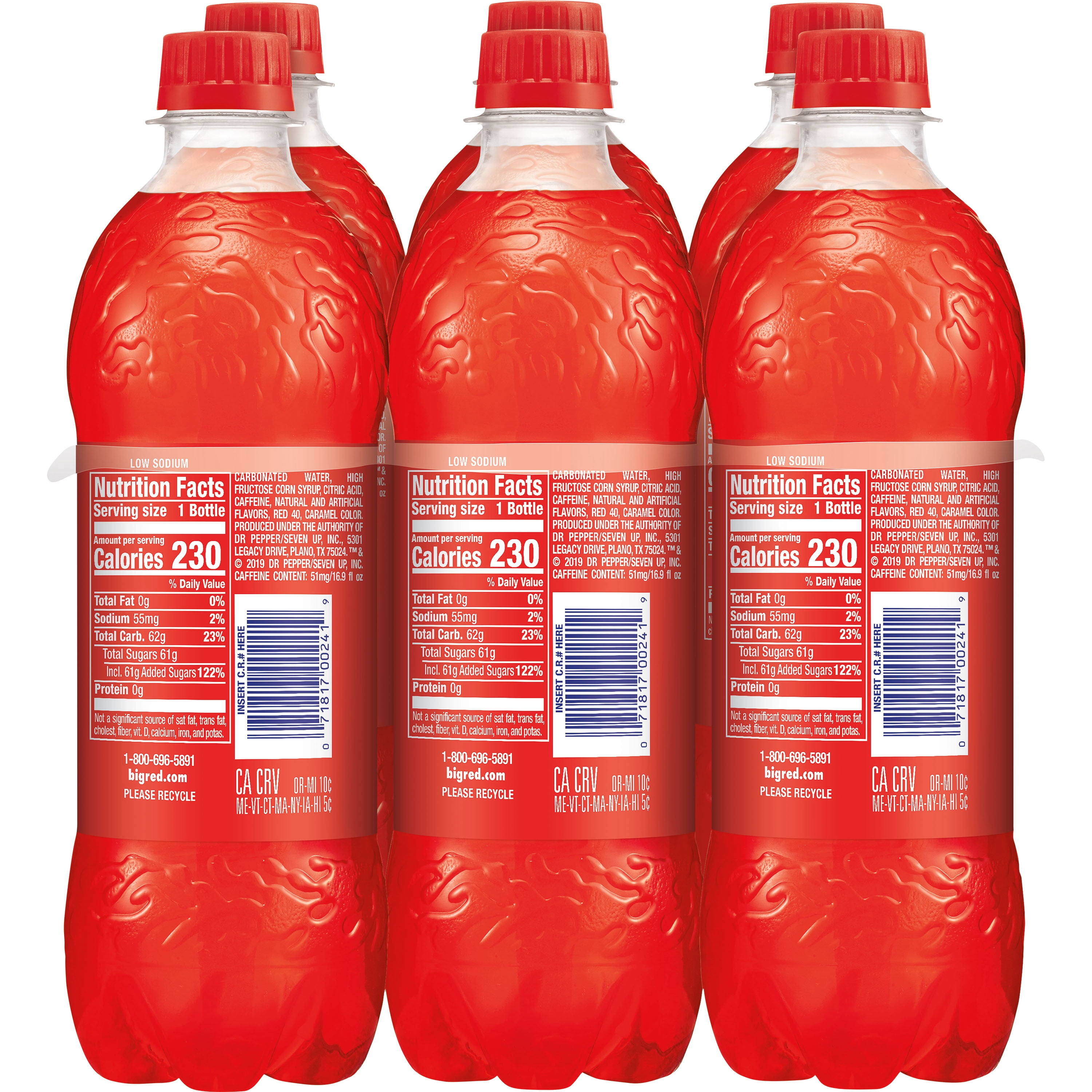 Big Red Soda Bottles, 6 bottles / 16.9 fl oz - Kroger