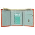 thumbnail image 2 of Premium soft orange leather kids trifold wallet, 2 of 4