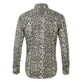 thumbnail image 2 of INSPIRE CHIC Big & Tall Men's Leopard Print Button Down Long Sleeve Shirt, 2 of 5