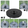 thumbnail image 2 of Solar Fountain Pump with LED Light, 2.4W 10V Solar Water Pump, Equipped with 800mAh Backup Battery, 4 Different Spray Patterns, Suitable for Bird Baths, Fish Tanks, Ponds, Garden Decorations, 2 of 8
