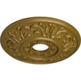 thumbnail image 3 of Ekena Millwork 18"OD x 3 1/2"ID x 1"P Valletta Ceiling Medallion (Fits Canopies up to 3 1/2"), Hand-Painted Gold, 3 of 6