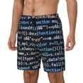 thumbnail image 1 of Kdxio Function Source Code Print Mens Swim Shorts with Mesh Lining, Breathable and Quick-Drying, Adjustable Waist, Privacy Pocket-3X-Large, 1 of 6