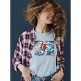 thumbnail image 2 of Surfing Cool ICEE Bear - Arctic Wave Chill Graphic Women's T-shirt, 2 of 4