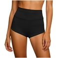 thumbnail image 3 of AnuYalue Women's Booty Shorts High Waist Workout Shorts Gym Dance Yoga Shorts Butt Lifting Bottoms Black M, 3 of 7