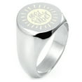 thumbnail image 1 of Sterling Silver Good Vibes Sun Engraved Round Flat Top Polished Ring, 1 of 1