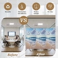 thumbnail image 5 of Blue Ocean Window Privacy Film Waves Beach Cloudy Sky Nature Seaside Scenery Decorative Glass Window Film UV Blocking Static Cling Non-Adhesive Sticker Covering for Home Door 35.4x78.7 inches, 5 of 7