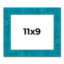 11x9 Frame Blue Teal Burl Wood Picture Frame | 1.75 Inch Moulding Width | Interior Frame Depth 0.5