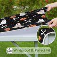 thumbnail image 6 of Happy Halloween Table Cover with Elastic Edge Wrinkle Resistant Washable Evil Pumpkin Ghost Square Table Covers Tablecloth for Halloween Party Decoration (34x34in), 6 of 6