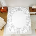 thumbnail image 5 of jejeloiu Victorian Damask Twin 3-Piece Gray White Retro Floral Sheet Set, 5 of 7