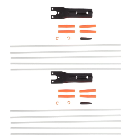 Raindrops 2-Pack Lightweight Universal Bike Flagpole with Easy Rear Axle Mount - Safety Accessory for