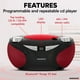 thumbnail image 2 of Boombox portátil para CD Magnavox MD6949 con radio AM/FM y Bluetooth, 2 of 8