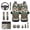 Aztec Cow Print, variant on Yuyamidu Wolf Car Seat Cover Set with Steering Wheel Cover American Flag Seat Belt Strap Pads Cup Holder Armrest Cover Pad Key Chain Auto Interior Accessories