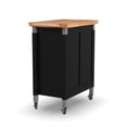 thumbnail image 6 of Homestyles Dolly Madison Engineered Wood Kitchen Cart in Black/Natural Maple Top, 6 of 9