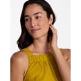 thumbnail image 4 of Time and Tru Women's and Women's Plus Smocked Sleeveless Midi Dress, Sizes XS-4X, 4 of 5