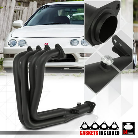 Black Painted 4-1 Exhaust Header Manifold for Integra GSR/Civic Si B18 DC1 DC2 95 96 97 98 99
