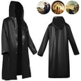 thumbnail image 1 of Lot de 2 Imperméables Noirs Portatifs, Ponchos de Pluie en EVA Réutilisables pour Hommes et Femmes, Manteaux de Pluie Durables à Manches Longues pour Activités de Plein Air, Grand, 1 of 8