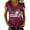 Wine Red, variant on Womens Summer Tops Gsakboxl Women V Neck Patriotic T-Shirt, 4th Of July USA 250th Anniversary American Flag Floral Graphic Print Short Sleeve Casual Holiday Tops T Shirts for Women L