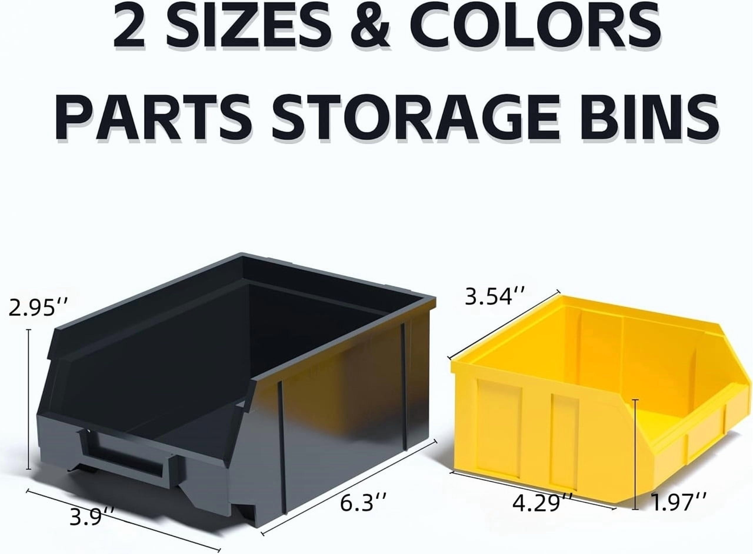 Wall Mounted Storage Bins, 30 Wall Mount Tool Organizer Bins Plastic Parts Rack Container