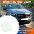 thumbnail image 2 of Unique Bargains Front Bumper Tow Hook Cover Tow Cover Cap White for Mercedes-Benz GLB X247 W247 2020-2023 No.A2478857700, 2 of 7