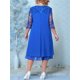 thumbnail image 3 of Vestido de con Bordado Floral y 1/2 para Invitada de Boda, Talla Grande, para Mujer. Azul 0XL, 3 of 4