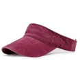 thumbnail image 2 of Sports Denim Sun Visors Hats for Women UV Long Brim Sun Hat for Men Women Adjustable Empty Top Sweatband Hat for Baseball Golf, 2 of 8