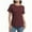 Dark Red, variant on Women's Lightweight and Soft T-Shirt Curved Hem Crew Neck Smooth Trendy Sleep Lounge Pajama Tops