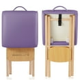 thumbnail image 3 of Saloniture Wood Folding Massage Stool with Carrying Case, Lavender, 3 of 7