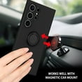 thumbnail image 3 of for Samsung Galaxy S24 Ultra Case, Liquid Silicone Soft Gel Rubber Slim Coverage with Ring Kickstand Car Mount Function Shockproof Protective Case for Samsung S24 Ultra 6.8", Black, 3 of 17