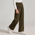thumbnail image 4 of Nekdswn Girls Wide Leg Sweatpants Teen Fleece Lined Baggy Trousers Stretchy Open Bottom Pull on Slacks Kids Fall Athletic School Pants, 4 of 8