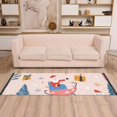 thumbnail image 2 of Yayeee Runner Rug for Bedroom 2'x6' Machine Washable Hallway Non Slip Mat, Blue Christmas Santa, 2 of 8