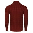 thumbnail image 4 of COOFANDY Men's Slim Fit Turtleneck Long Sleeve Sweater Casual Twisted Knitted Pullover Sweaters, 4 of 6