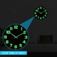 thumbnail image 5 of Tcwhniev 12 inch Luminous Wall Clocks,Wooden Glow in The Dark Clock Wall Clocks,Silent Non-Ticking Battery Operated Clock, Energy-Absorbing Luminous Numerals and Hands,Lighted Wall Clock Decoration, 5 of 9