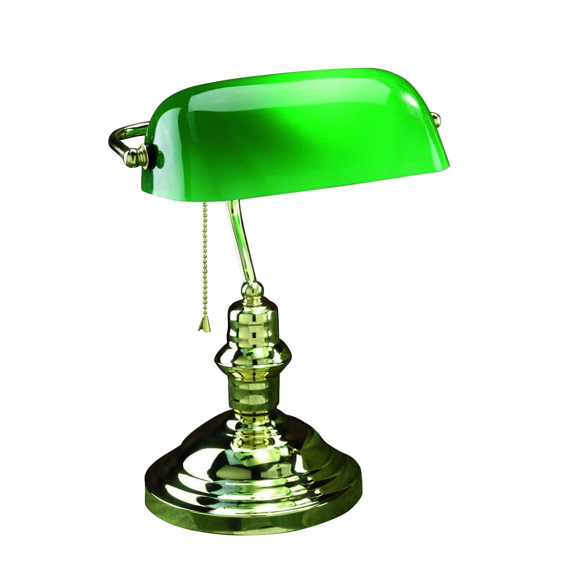 Lite Source Banker Desk Lamp Polished Brass